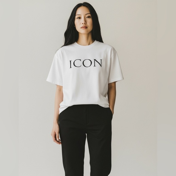 Victoria's Secret Tops - Victoria’s Secret ICON Oversized Graphic Tee White Size Medium